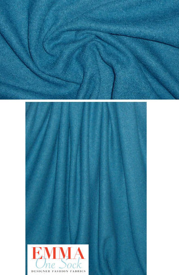 viscose/wool boucle knit suiting - lagoon .66 yds