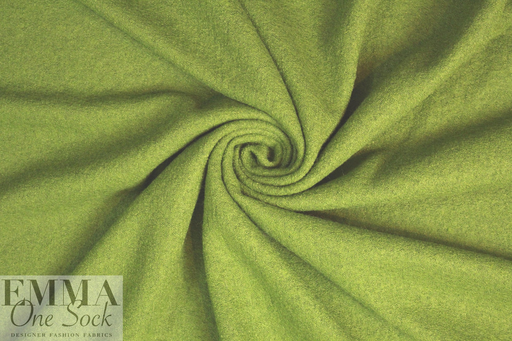 viscose/wool boucle knit suiting - bright moss .625 yds