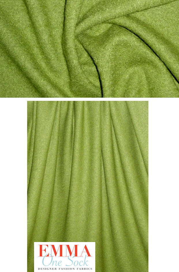 viscose/wool boucle knit suiting - bright moss 1.5 yd