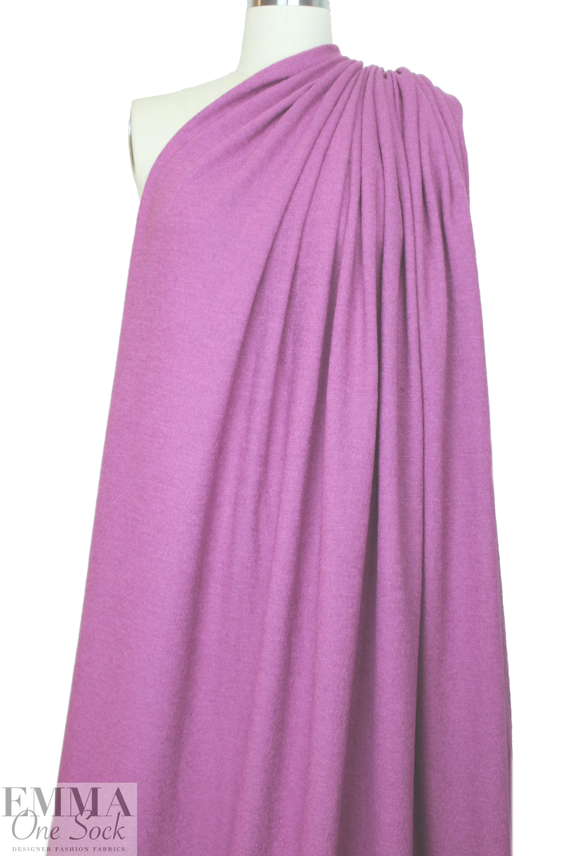 viscose/wool boucle knit suiting - lilac pink 2 yds