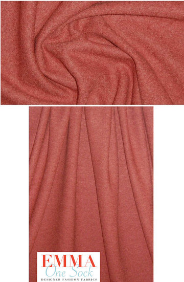 viscose/wool boucle' knit suiting - chili 1.25 yds