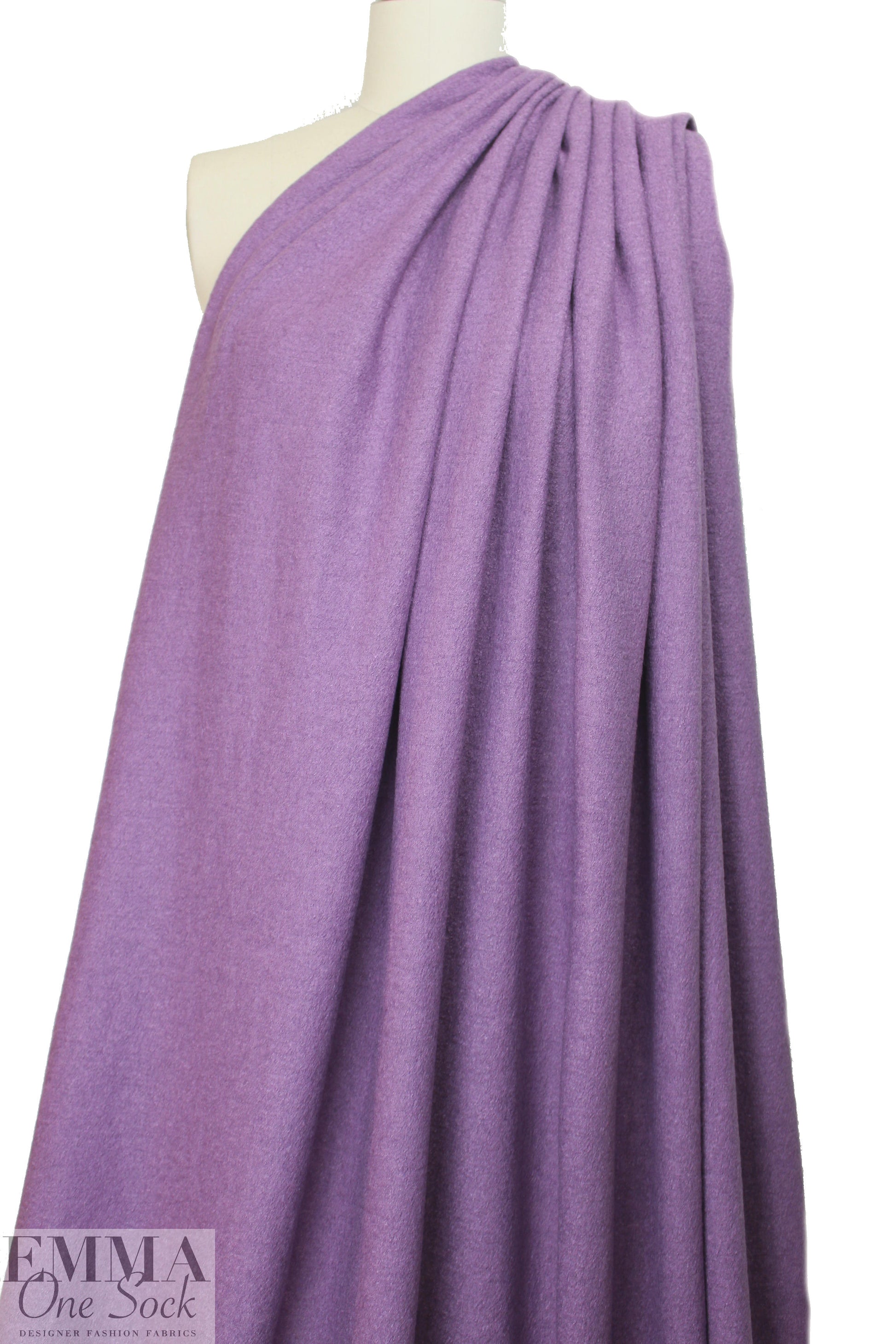 viscose/wool boucle knit suiting - wisteria