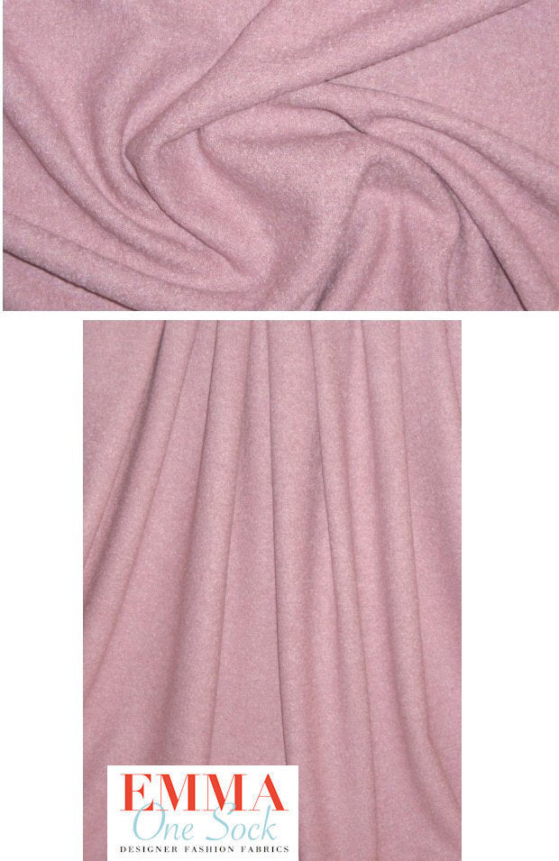 viscose/wool boucle knit suiting - antique pink .75 yds