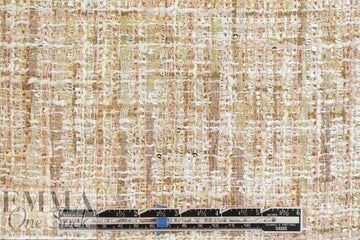 'Chanel tweed' sparkly boucle' - ivory/blush 2 yd
