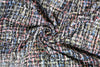 'Chanel tweed' sparkly boucle' - midnight/coral 1.5 yds