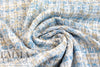 'Chanel-style'  sparkly boucle' - sky/silver/gold 2.5 yd