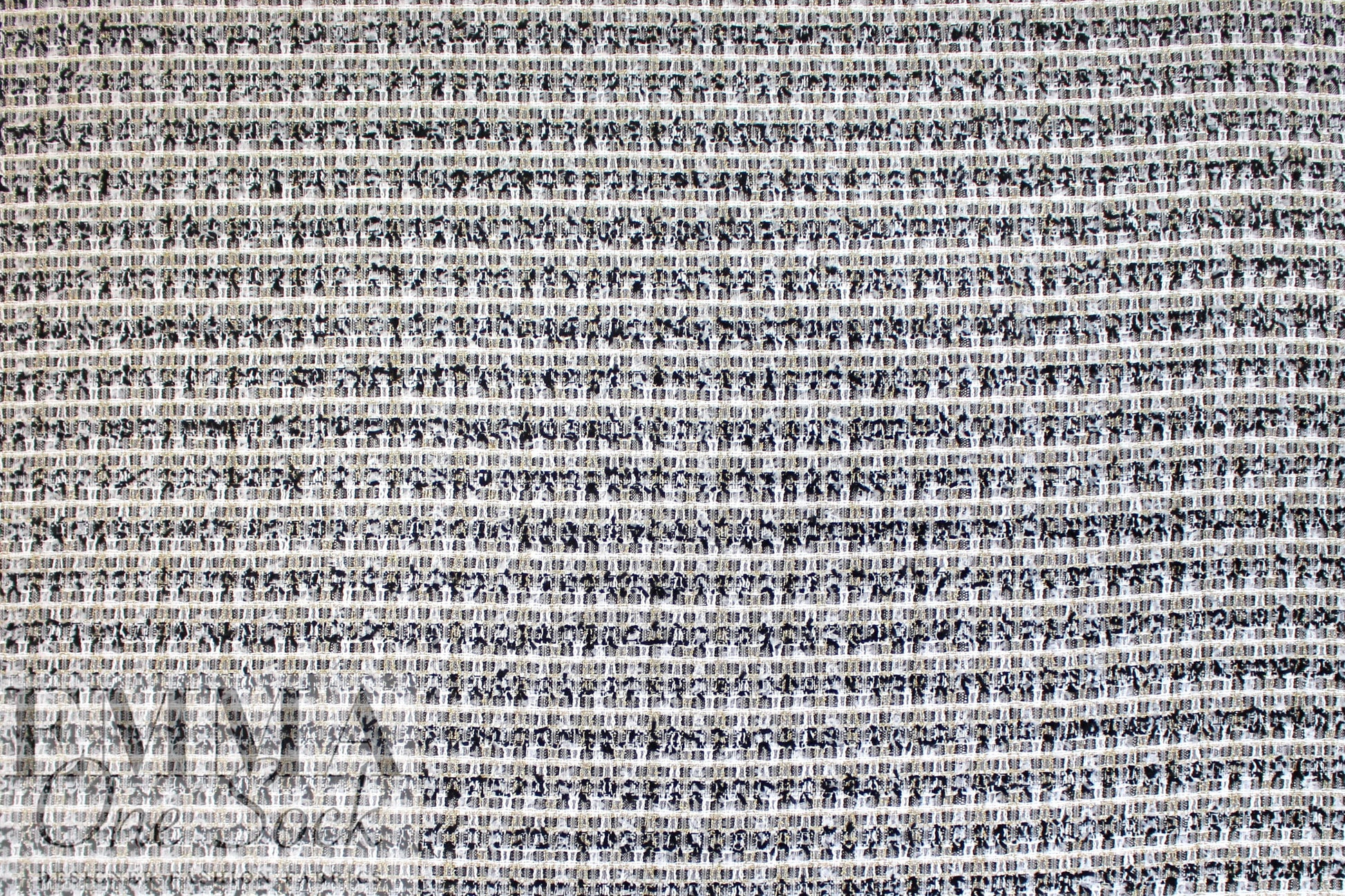 'Chanel-style' sparkly boucle' - black/white/gold 1 yard