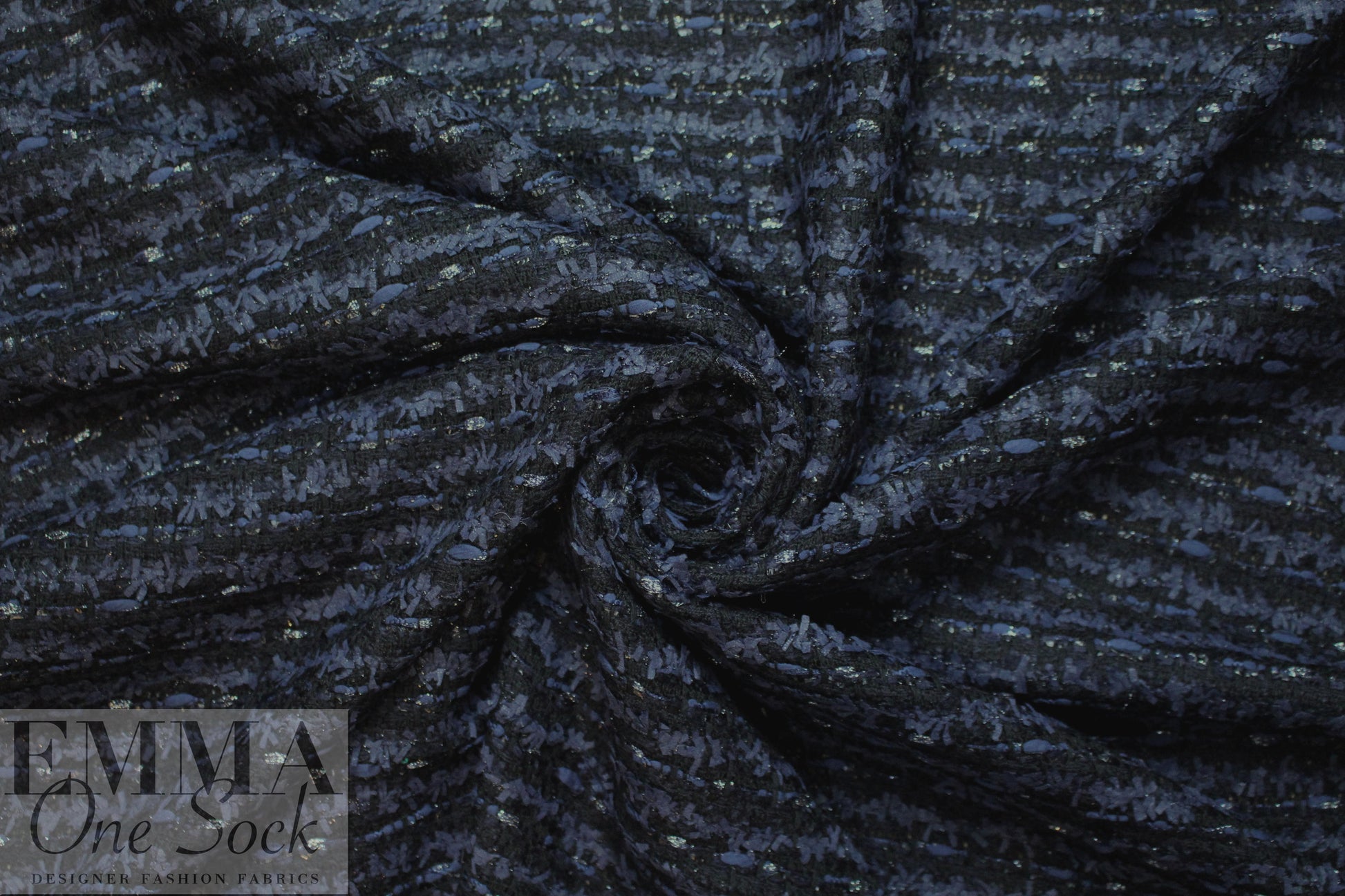 Barney's PL fancy yarn ribbon boucle' - dark navy