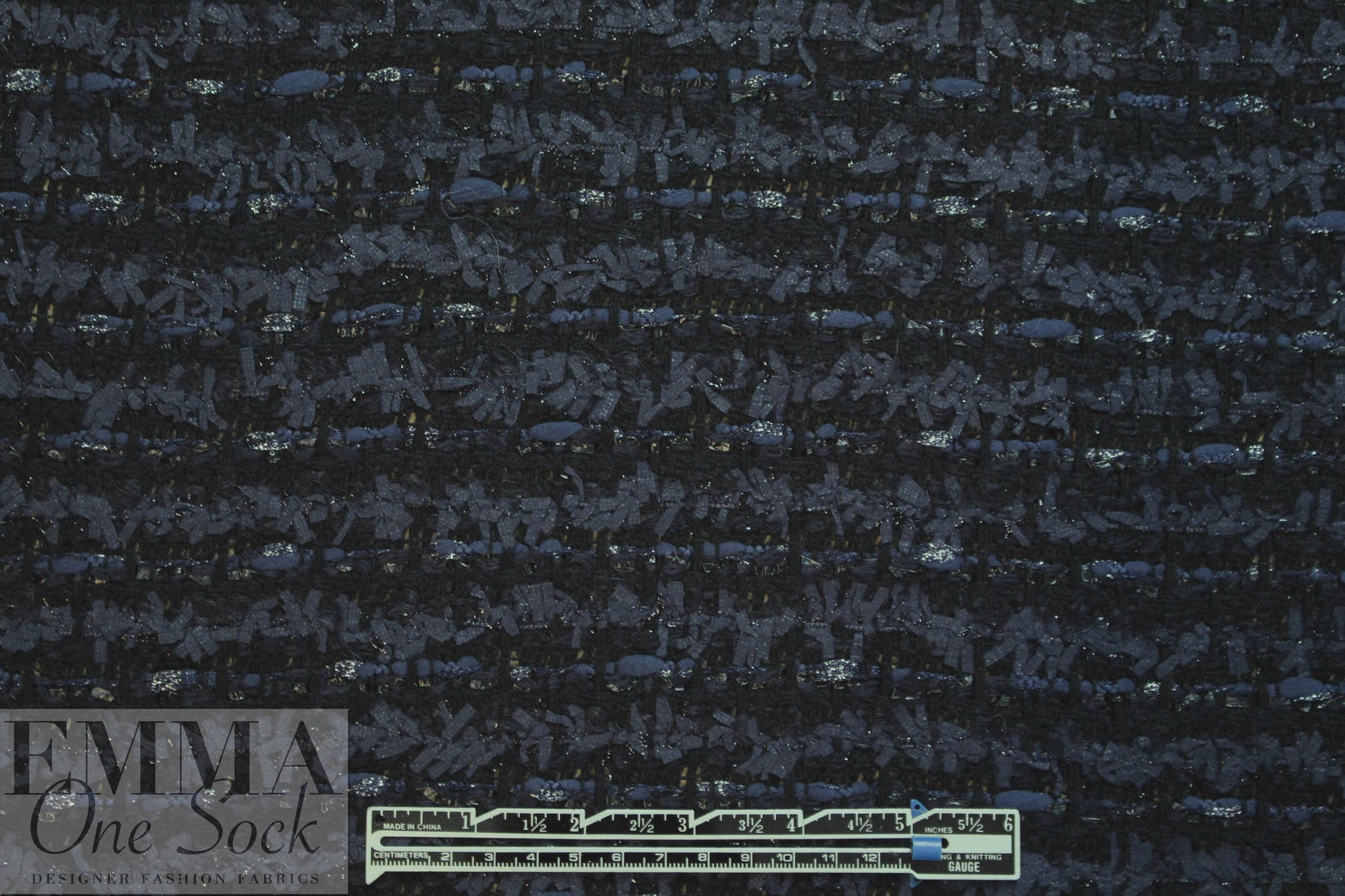 Barney's PL fancy yarn ribbon boucle' - dark navy