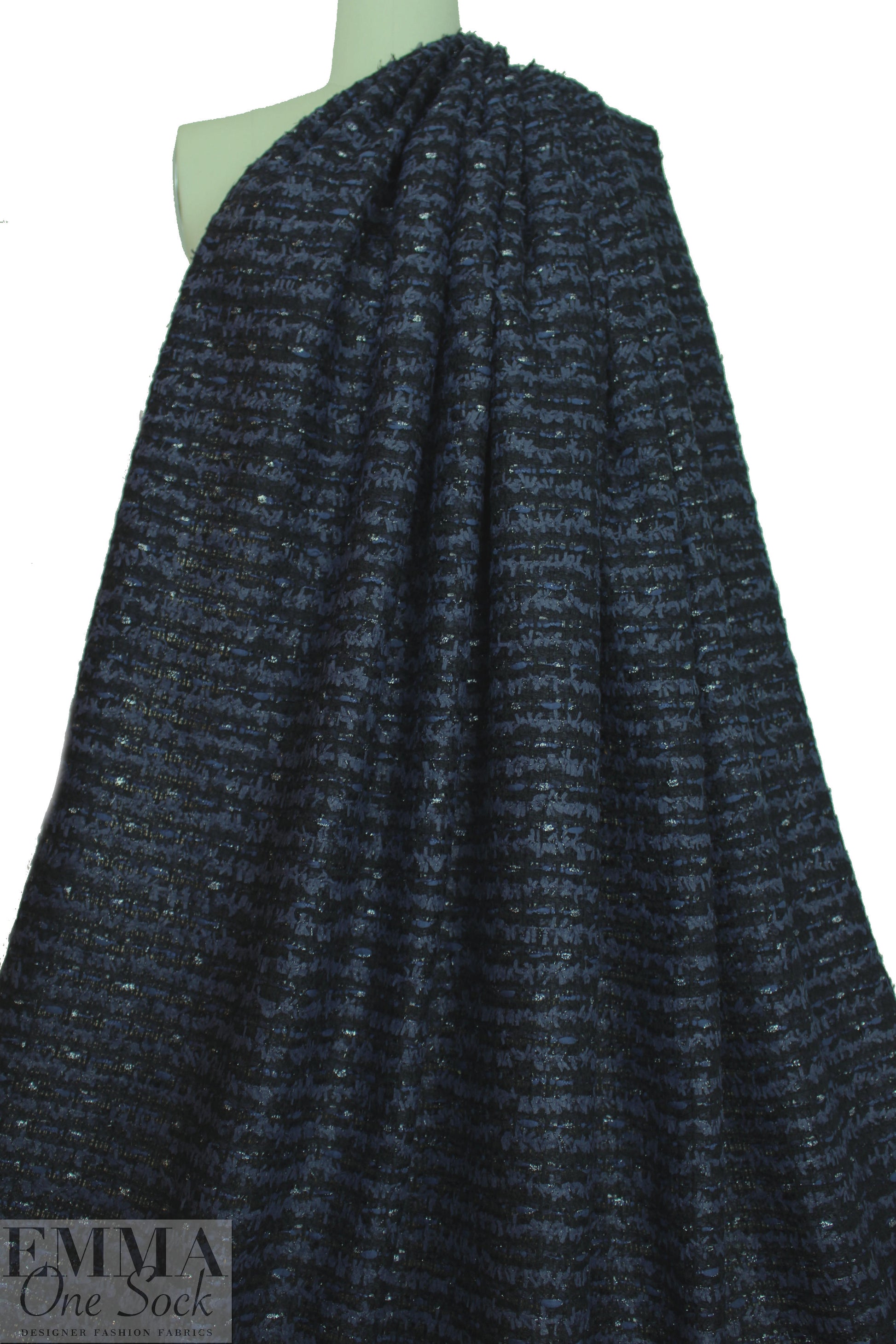 Barney's PL fancy yarn ribbon boucle' - dark navy