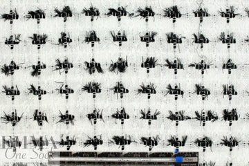 Car0lina H. eyelash grid sparkle boucle' - black/white