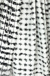 Car0lina H. eyelash grid sparkle boucle' - black/white