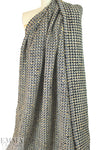 famous designer wool blend plaid boucle' - midnight/hay