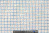 Italian  cotton blend textured plaid suiting - blue/peach