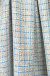 Italian  cotton blend textured plaid suiting - blue/peach