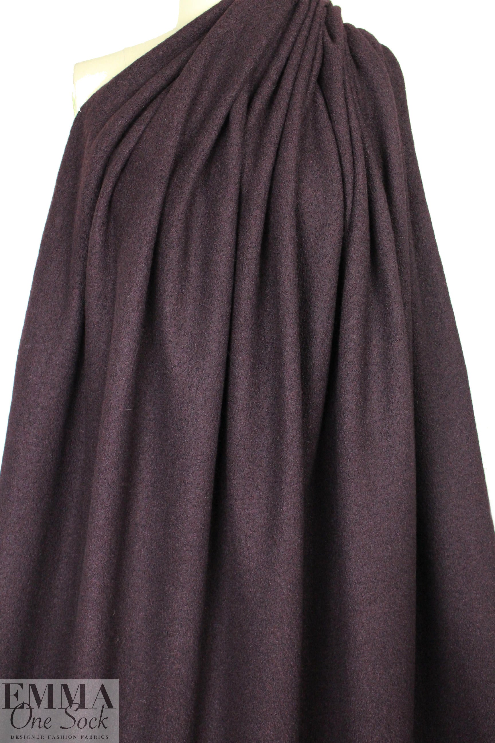 NY designer viscose/wool boucle knit suiting - raisin