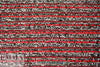 Italian novelty boucle' 'glazed look' - red/black/white 1 yard