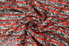 Italian novelty boucle' 'glazed look' - red/black/white
