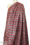 Italian novelty boucle' 'glazed look' - red/black/white