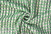 famous designer cotton blend boucle' - green/black/white 1.25 yds