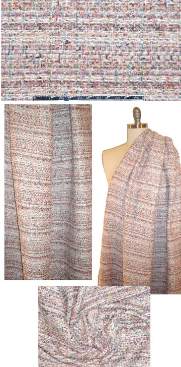 Mi11y summery fancy weave lurex boucle' 1.625 yd