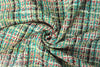 famous designer wool boucle' - malachite/red