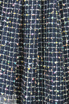0scar fancy grid sparkle boucle' - navy 1.125 yds