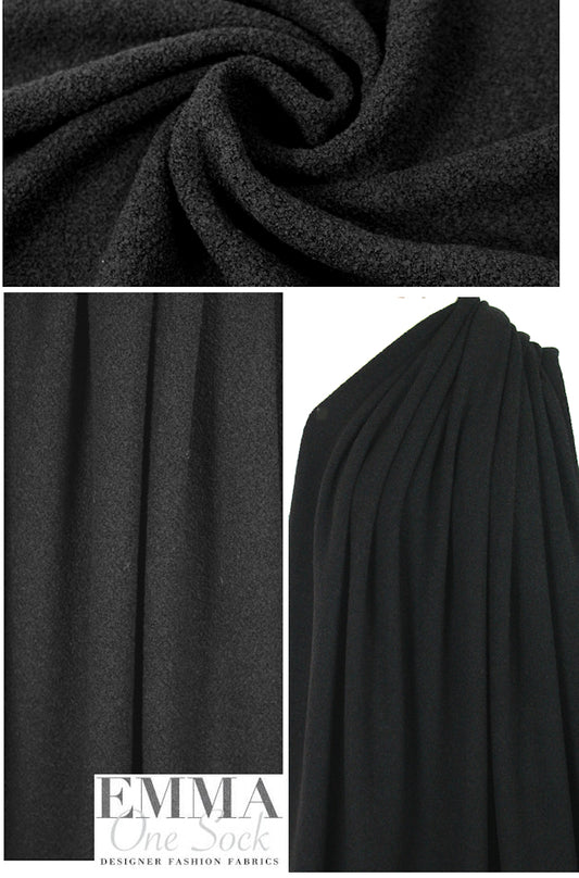 3.1 Phi11ip Lim black cozy wool boucle' woven