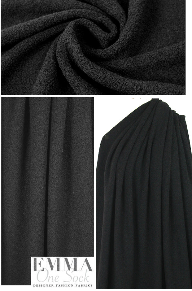 3.1 Phi11ip Lim black cozy wool boucle' woven 1 yard