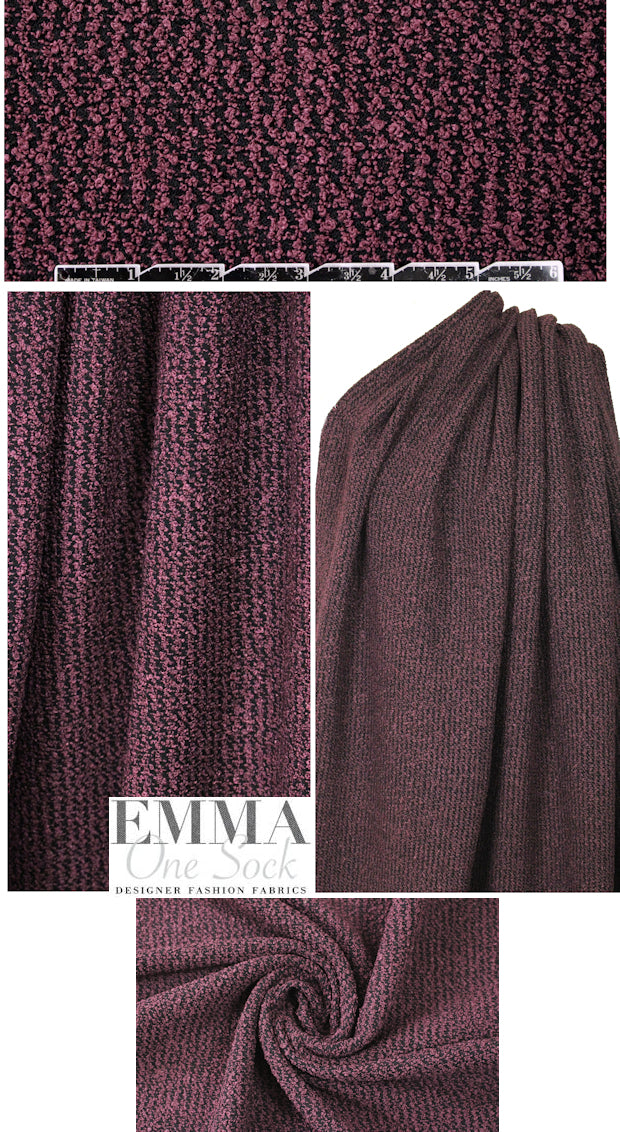 3.1 Phi11ip Lim black/plum textured boucle' suiting
