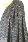 Italian wool/cotton boucle' suiting - marine/ruby