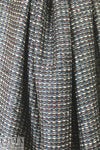 Italian wool/cotton boucle' suiting - marine/ruby