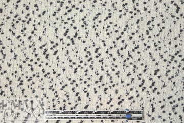 NY designer winter white/black dot boucle' suiting 1.33 yd
