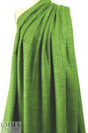 Italian wool blend fancy boucle' - grass/black