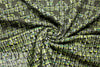 Italian wool blend boucle' jacquard - shades of green