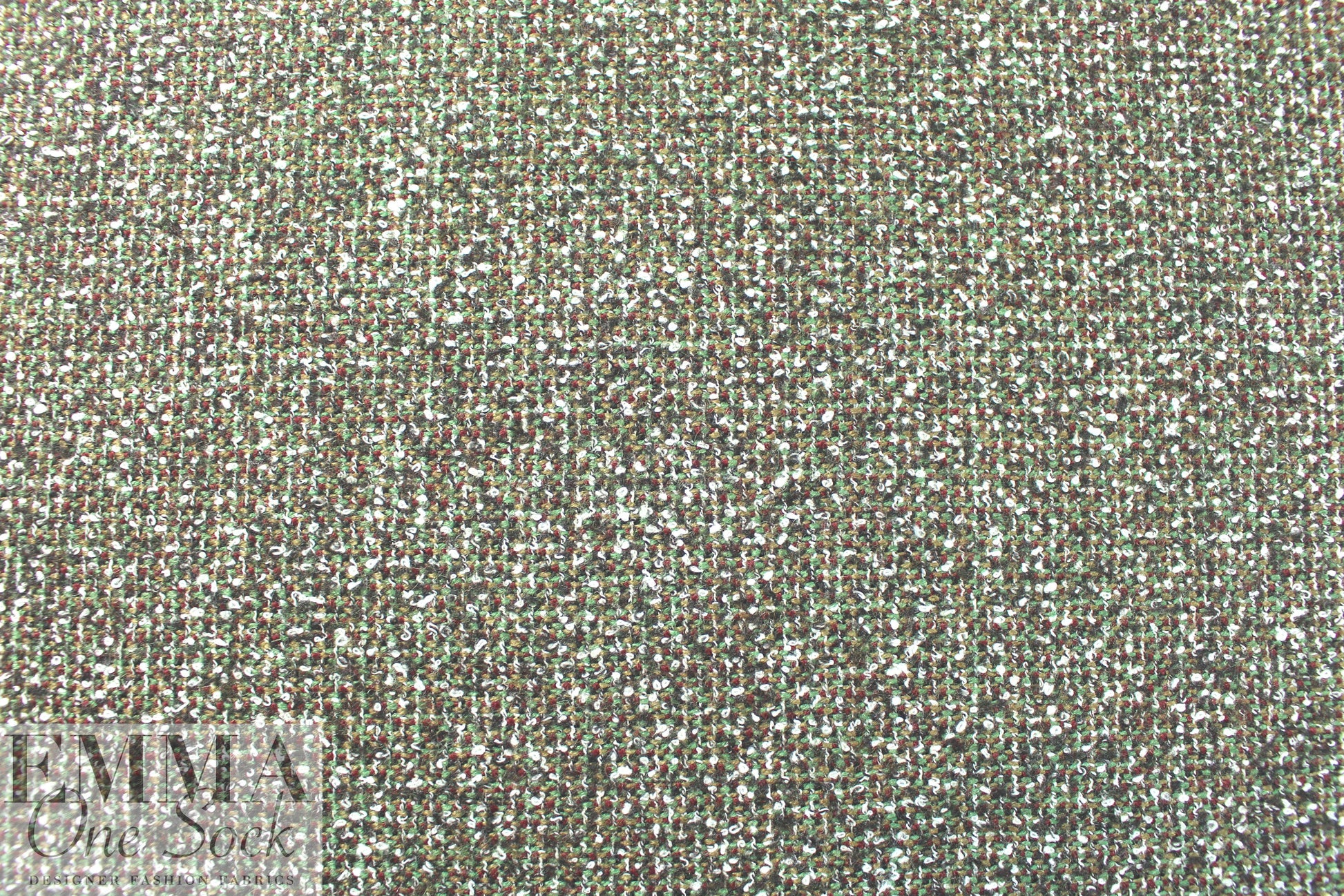 Italian wool tweed/boucle' suiting - leaf/burgundy