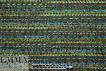 Italian fancy weave fern/teal boucle' suiting