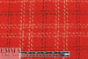 Italian textured wool/cotton plaid boucle' - red