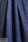 CA designer 'French tweed' viscose blend boucle' - sapphire