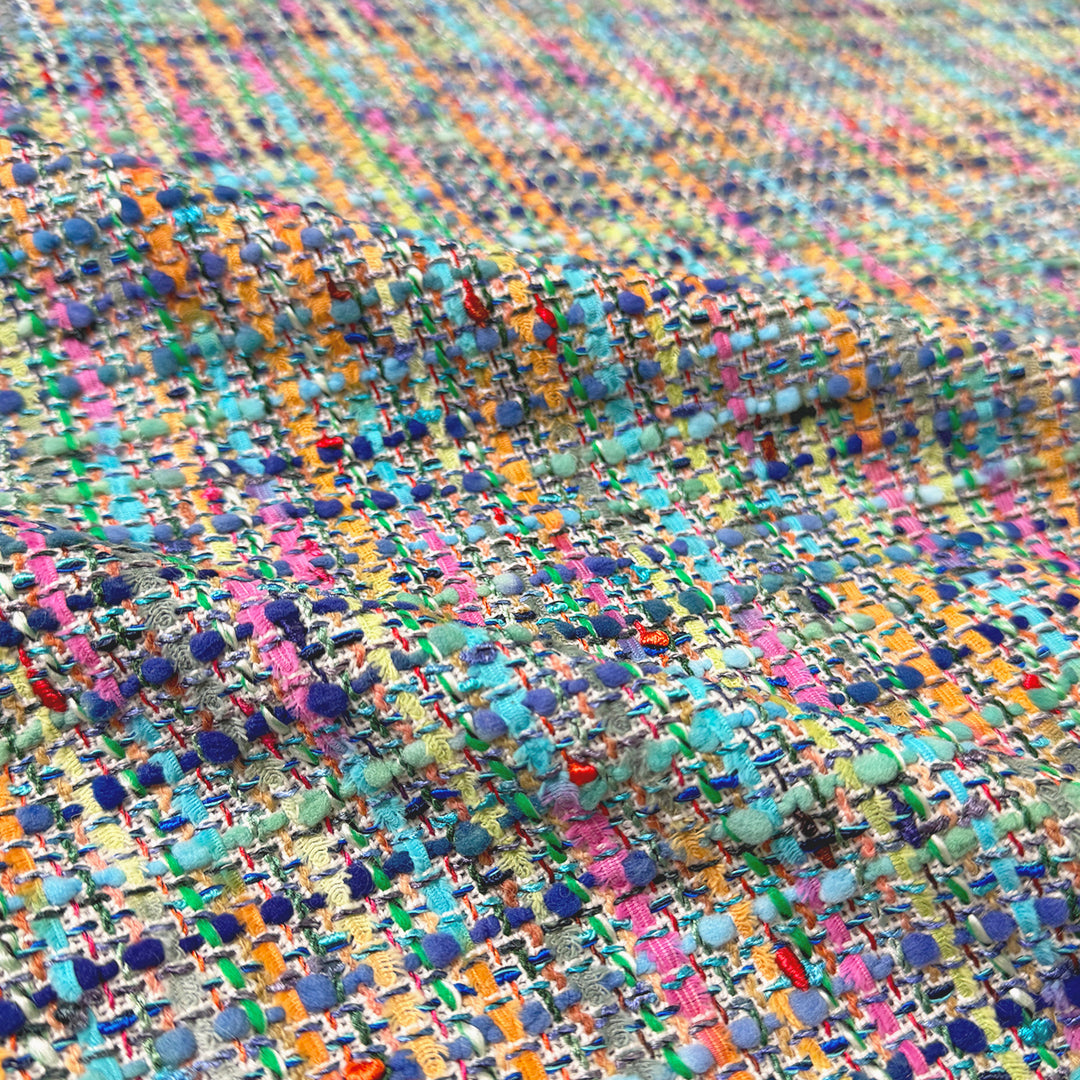 'Chane1 tweed' woven boucle' - spring mix  1 yard