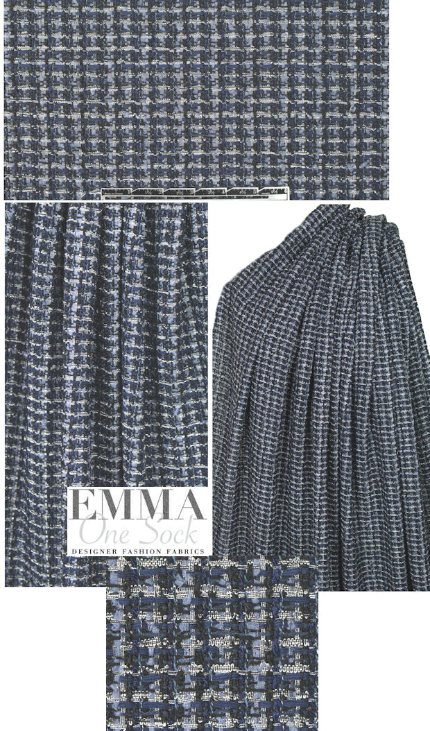 Tah@ri shades of blue fancy boucle'