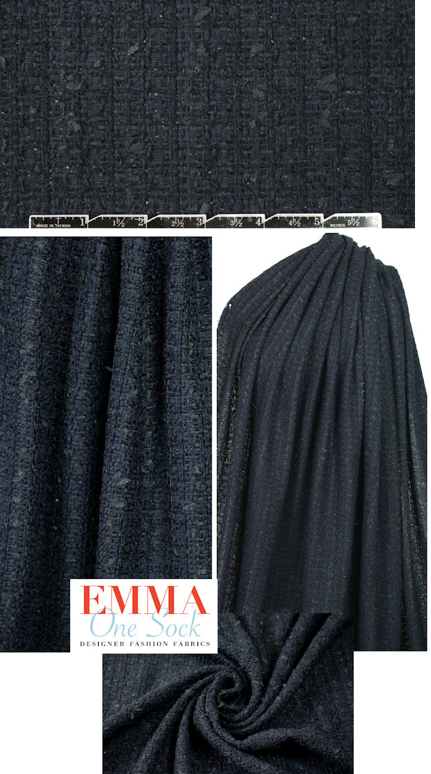 Tah@ri midnight blue fancy boucle'
