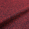 French herringbone wool blend boucle' woven - Persian red/black 2.125 yd
