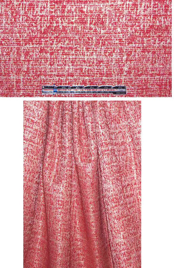 Spanish coral red/metallic boucle' suiting 3 yd