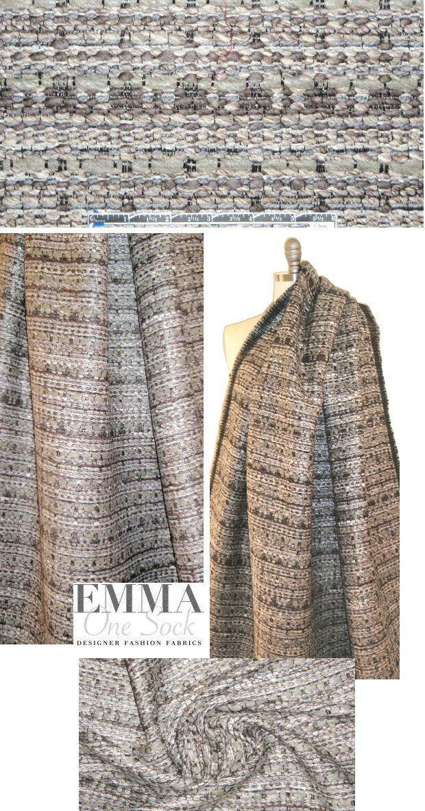 NY designer fancy weave coating - earthtones