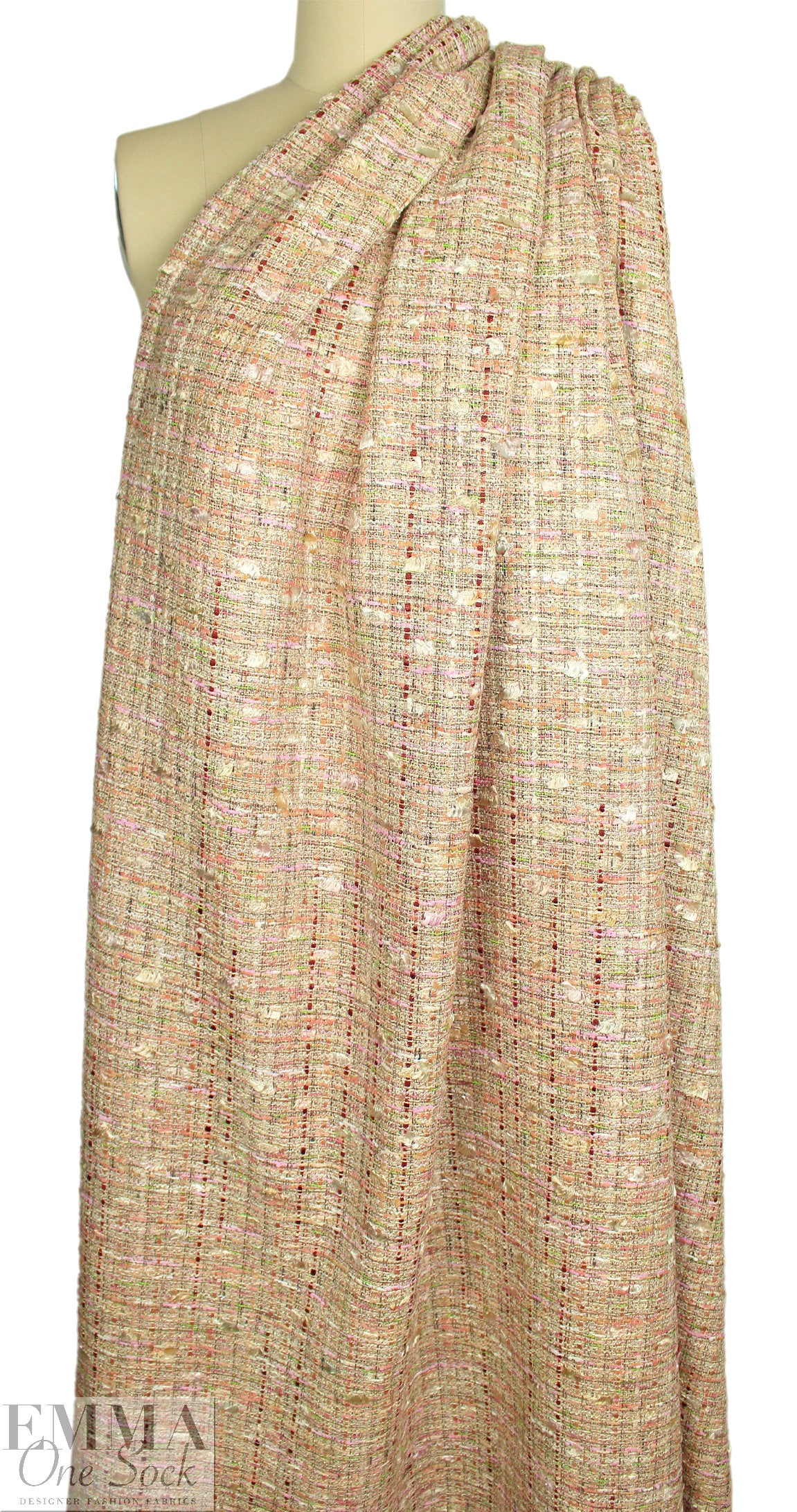 'Chanel tweed' sparkly boucle' - abalone mix .75 yds
