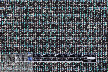 NY designer twisted, tweedy basketweave - aqua/gray 1.875 yd