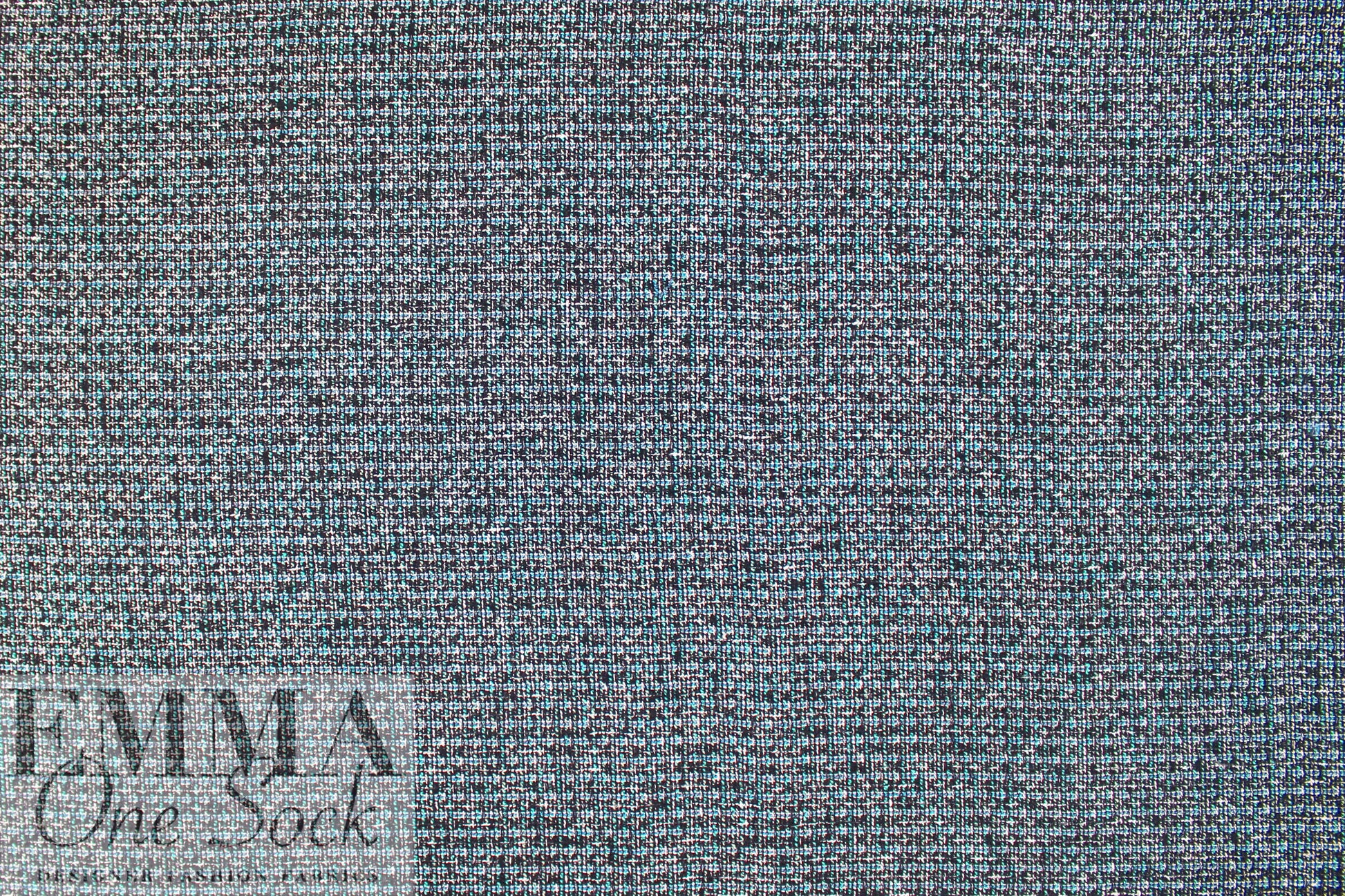 NY designer twisted, tweedy basketweave - aqua/gray 1.875 yd