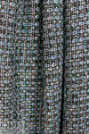 NY designer twisted, tweedy basketweave - aqua/gray 1.875 yd
