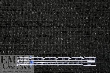 'Chanel tweed' lustrous boucle' - jet black 1.5 yds
